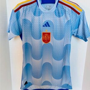Authentic 2022 Adidas Spanish National Team Soccer Boys Jersey